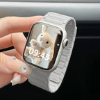 Glacier Grey integrated ceramic Apple Watch strap