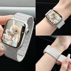 Glacier Grey integrated ceramic Apple Watch strap