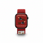 Good Luck Dachshund series Red knitted elastic Apple Watch strap