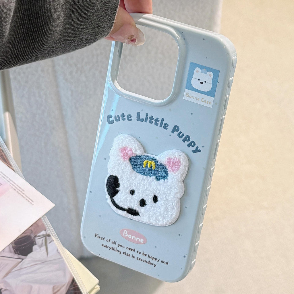 Cute pet embroidery series phone cases